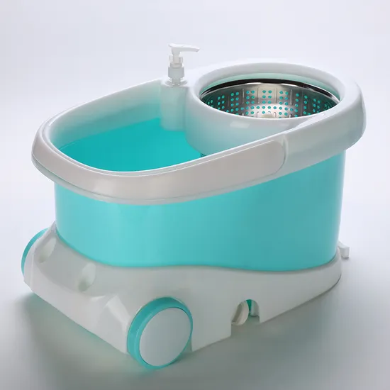 Household Clean Tool 360 Degree Easy Clean Microfiber Spin Mop for Floor Cleaning Household Cleaning Product 360 Replacement Spin Mop with Stainless Steel Bucke