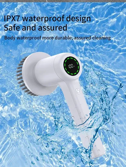 Electric Spin Scrubber Cleaning Brush Power Spin Scrubber Portable Brush Rechargeable Cleaner