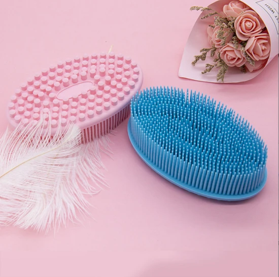 Skin Exfoliating Shower Bath Wash and Hair Shampoo Bath Brush Silicone Body Scrubber