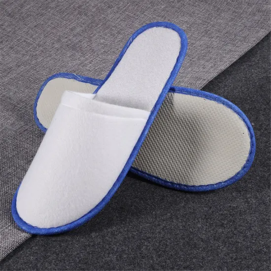 Disposable Slipper with Blue Strip for Hotel Room
