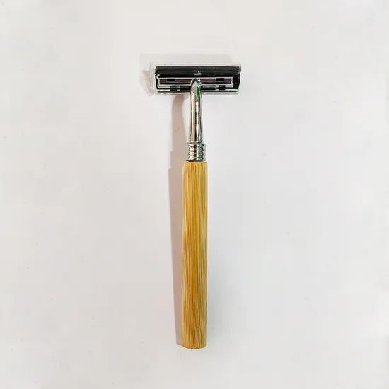 Compostable Biodegrable Travel Hotel Natural Bamboo Razor Wooden Razor Shaving Kit