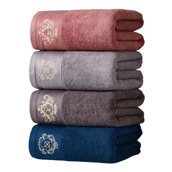 OEM/ODM 100%Cotton Household Luxury Embroidery Sport Towel Hotel SPA Quick Dry Bath Towel