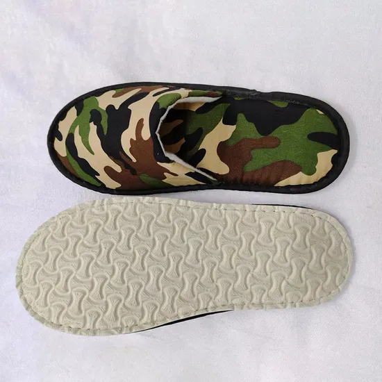 Customizable Personalized Disposable Camouflage Color Hotel Slippers High Quality Hotel SPA Slippers