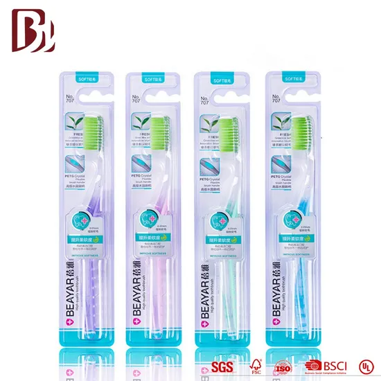 Greentea Soft Innovative Toothbrush with PETG Crystal Flexible Strong Brush Handle