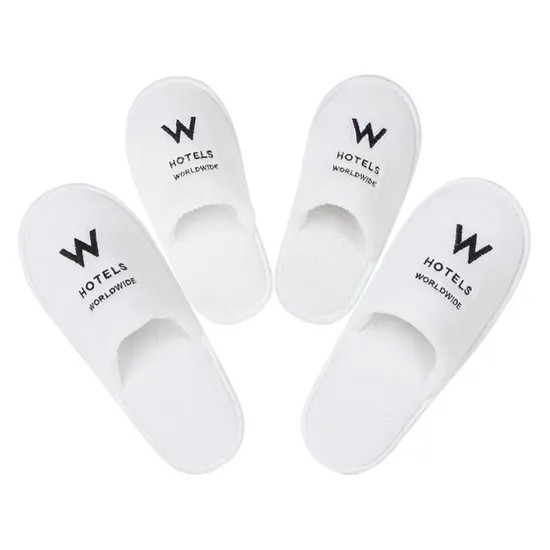 Luxury Coral Fleece Hotel Slippers Custom Logo Disposable Slippers