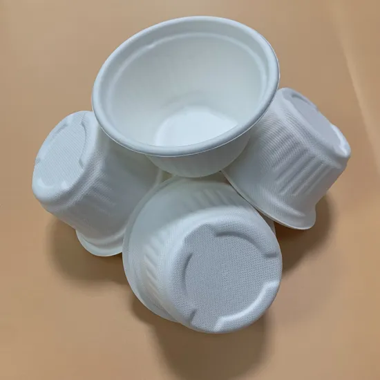 400ml Eco-Friendly Sugarcane Bagasse Tableware Healthy Party Salad Lunch Bowl Food Container with Lid