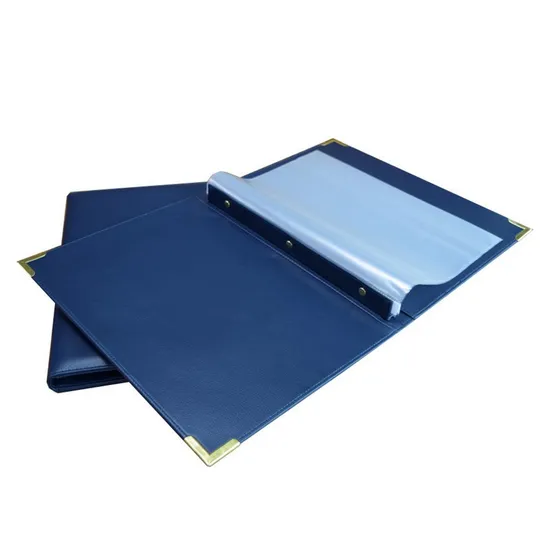 Leather A5/A4 Restaurants Hotel Menu Cover Transparent PVC Menu Recipe Book Folder