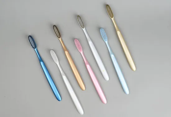 Personal Care Adult Plastic Toothbrush with Soft Bristle and Nylon Bristles