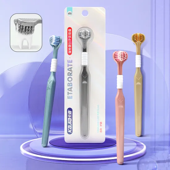 New Design Complete Teeth Gum Care Three Sided Toothbrush