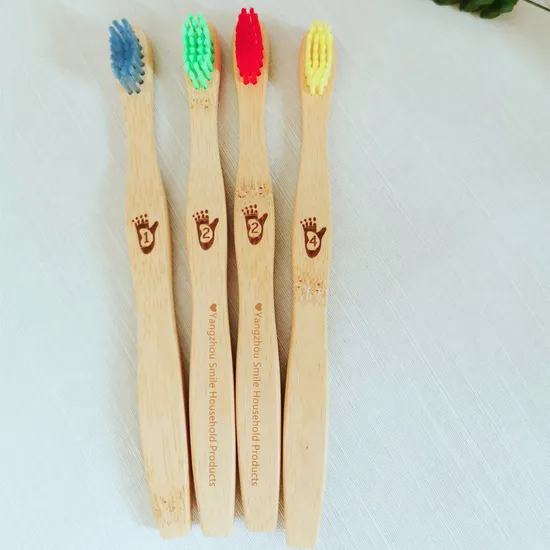 OEM Customized Eco Friendly Children Kids Bamboo Toothbrush with Soft Bristles