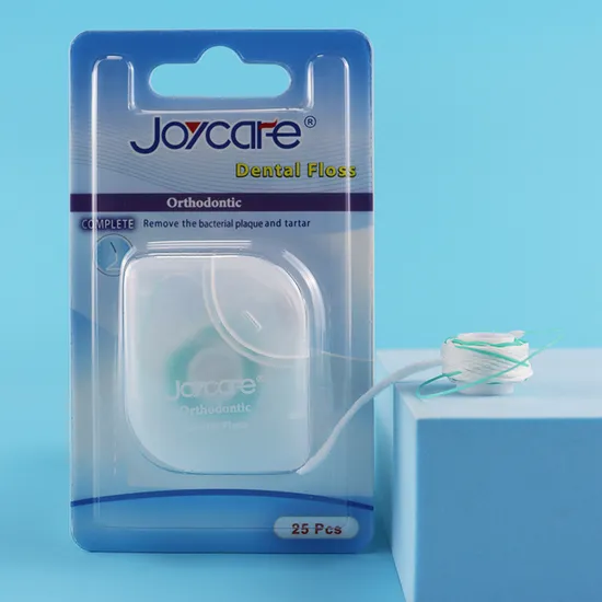 Customized Flavored Waxed Dental Floss 25PCS Tooth Cleaning Thread for Orthodontics