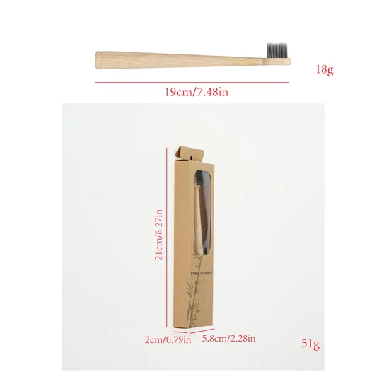 Bamboo Toothbrush for Adults with Medium Bristles and Sustainable Design