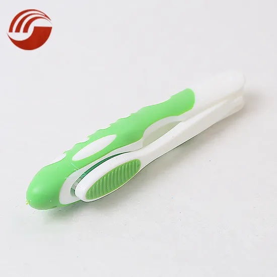 Latest Design Unique Transparent Nylon/PP Folding Travel Bristle Adult Toothbrush
