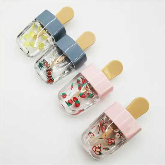 OEM 8 Ml Ice Cream Fruit Slice Lip Gloss Transparent Moisturizing