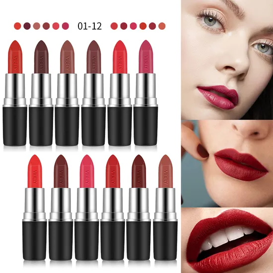 Cosmetics Cheap 29 Color Smooth Creamy Sexy Soft Black Matte Bullet Lipstick