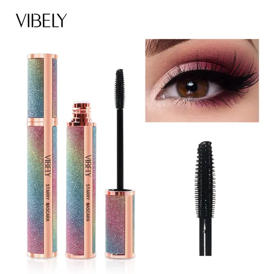 Non-Smudge Waterproof Lasting Curling Black Quick-Drying 4D Fiber Starry Mascara