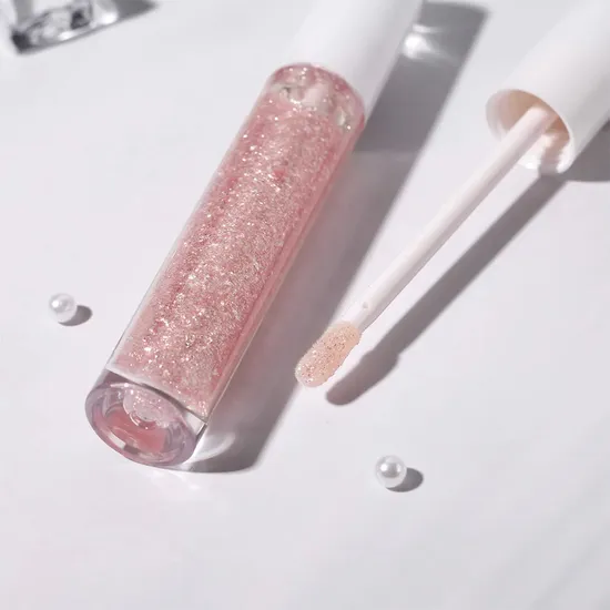 Cosmetics Skin Care Beauty Natural Moisturizing Glow Vegan Clear Pink Shine Glitter Lip Plumper Gloss