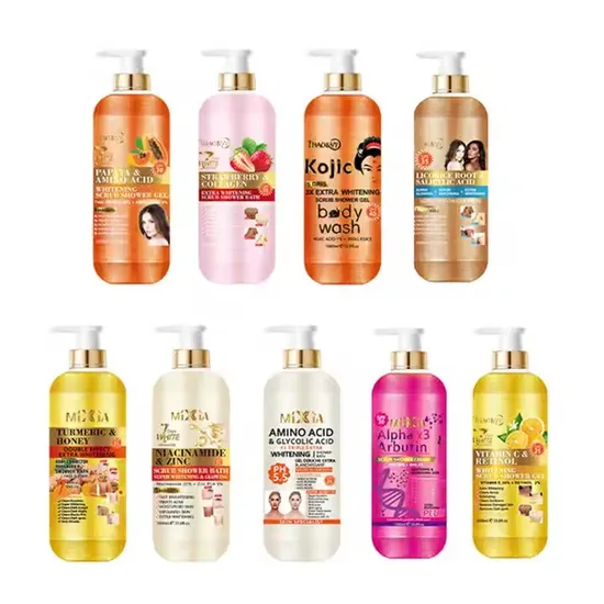 Customized 100% Natural Whitening Deep Cleansing Papaya Body Wash Bath Shower Gel