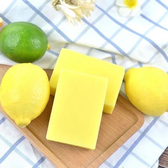 OEM Natural Vegan Skin Whitening Vitamin C Lemon Bar Soap