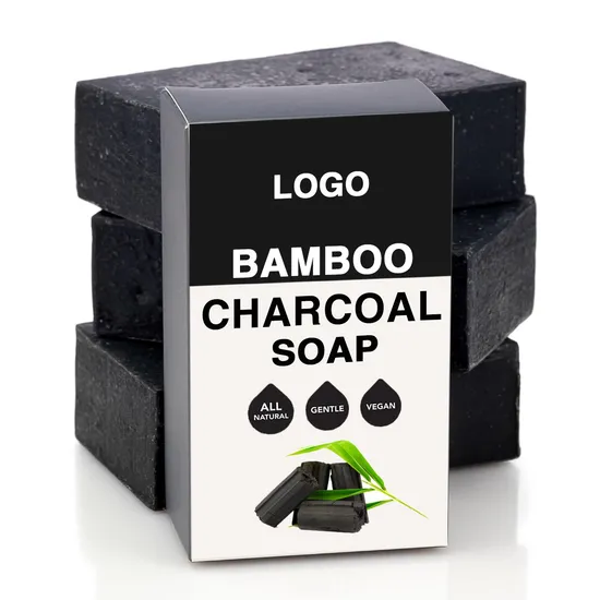 Wholesale Custom Organic Oil Control and Purifying Essential Oil Bamboo Charcoal Soap