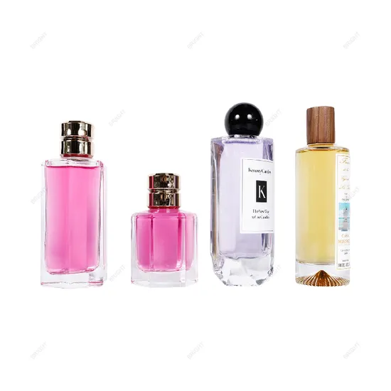 Wholesale 30ml 50ml 100ml Empty Luxury Flat Square Spray Fragrance Bottle Black Refillable Perfume Glass Bottle