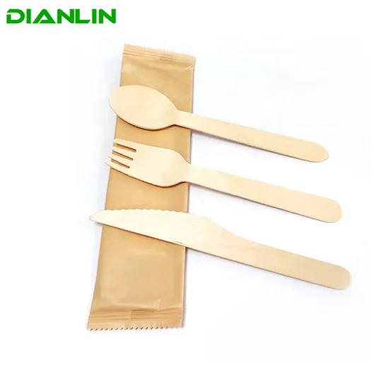 Factory Direct Disposable Birch Wood Cutlery Biodegradable Flatware Wooden Cutlery