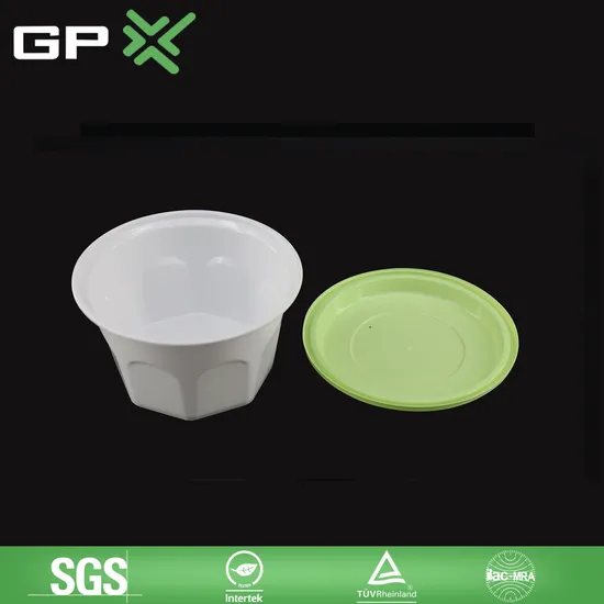 Green Disposable Tableware Round 700/1000ml Compostable and Biodegradable Plastic Food Container