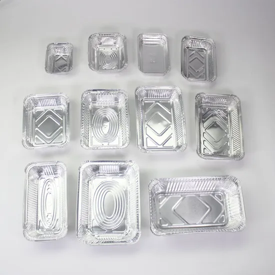 Factory Wholesale High Quality Disposable Foil Tray Oven Aluminium Containers Wash Free Household Food Baking Foil Containers