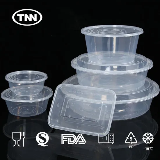 Takeaway Food Container Disposable Customizable Plastic Transparent Packaging Lunch Food Container