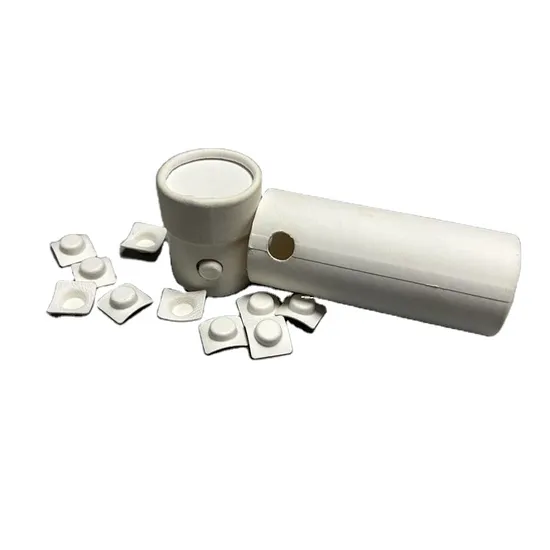 Custom Eco White Child Resistant Cartridge Packaging Child Round Mold Pulp Paper Tube with Lock Button