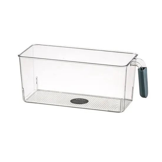 Plastic Storage Bin with Built-in Handles Pantry Organization Box