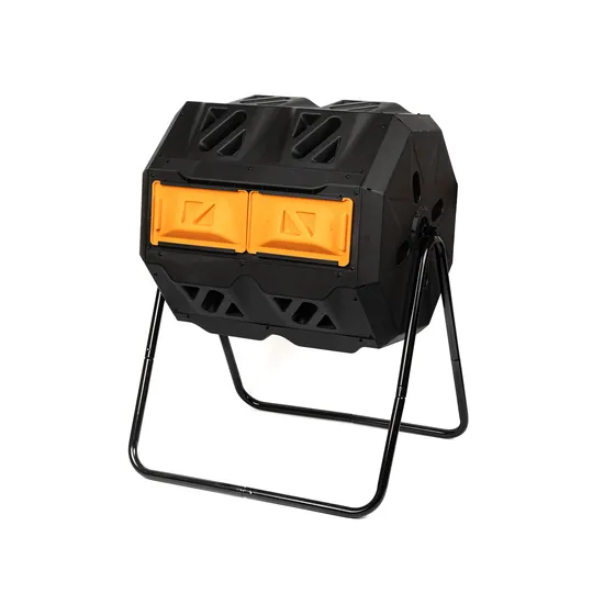 BPA Free Outdoor Garden 160L Tumbling Composter 43 Gallon Plastic Compost Bin, Black