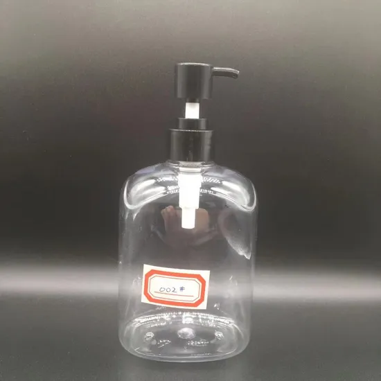 Empty Pet Flat Body Lotion Plastic Bottles 500ml for Liquid Soap