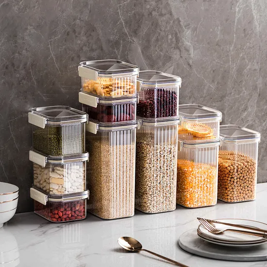 Kitchen Sealed Tank with Easy Lock Lids BPA Free Plastic Food Storage Containers