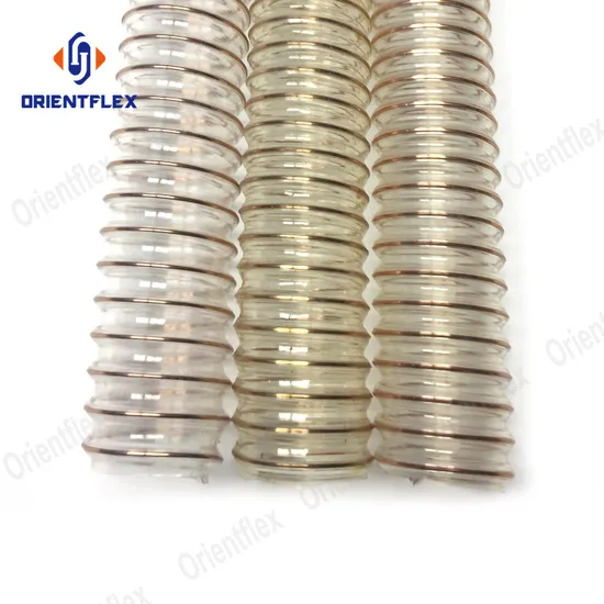 Flexible Air Conditioner Dust Collection Vent PU Steel Wire Duct Hose