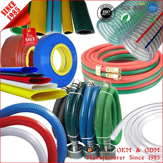 PVC PU NBR Layflat Flexible Suction Garden Water Sunny Hose Supplier