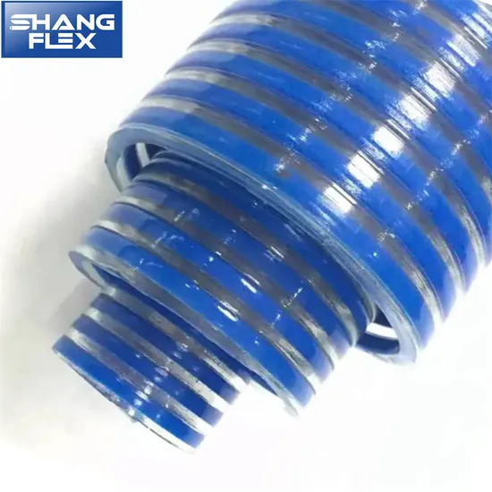 ID2inch ID3inch ID4inch Smooth Surface Blue PVC Suction Hose
