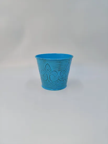 Small Size Indian Style Powder Coated Metal Bucket for Candle Holder