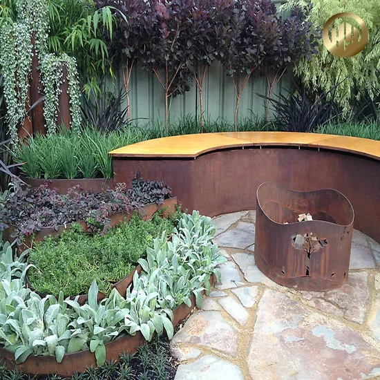 Outdoor Courtyard Simple Modern Style Corten Steel Garden Edging
