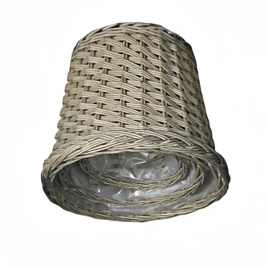 Weaving Rattan Wicker Flower Basket with Plastic Liner