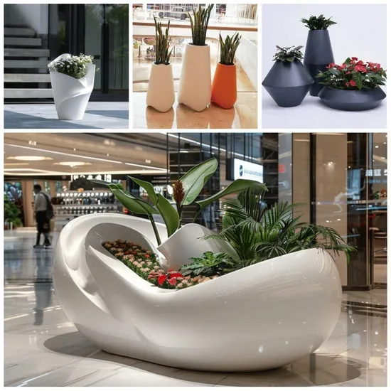 Personalized Shopping Mall Art Piece Custom Vase