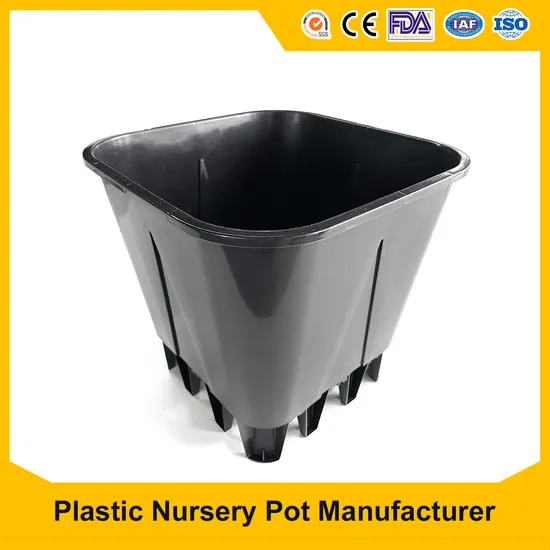 Black/White Large Round Square Nursery Pots Square Pot Flower Blueberry Grow Plastic Pot