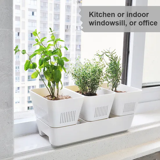 Garden Planting Self Watering Flower Pot Automatic Kitchen Flowers Pots