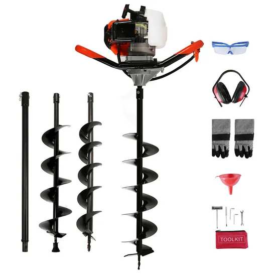 CE 52cc Post Hole Digger Drill Ice Manufacturing Plant
