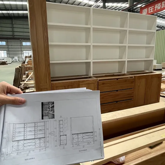 Factory One Stop Design Custom White Oak Wooden Kitchen Cabinet Pantry