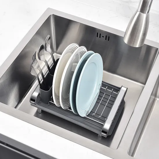 Wireking 19.4” Kitchen Storage Shelf Organizer Stainless Steel Dish Drying Drain Rack