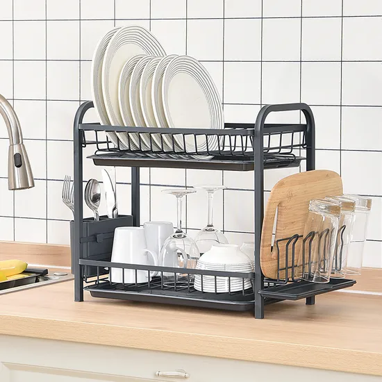 Wireking Kitchen Accessories Counter Holder Over The Sink Dish Drying Drainer Rack