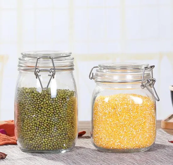 500ml Airtight Glass Jars Food Container / Glass Jar with Sealing Top Lid