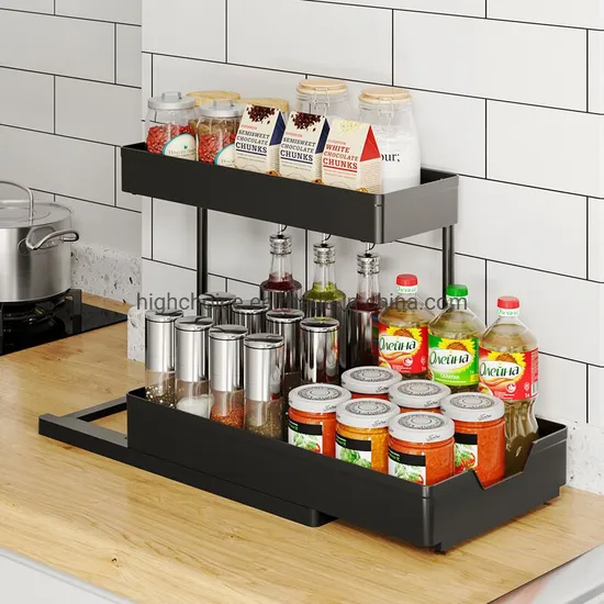 Pull-out Kitchen Multi-Function Sink Rack 2 Tier Under Sink Organizer