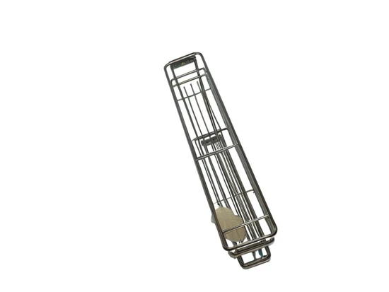 Chrome Pull-out Basket for Elegant Kitchen Dish Rack Storage